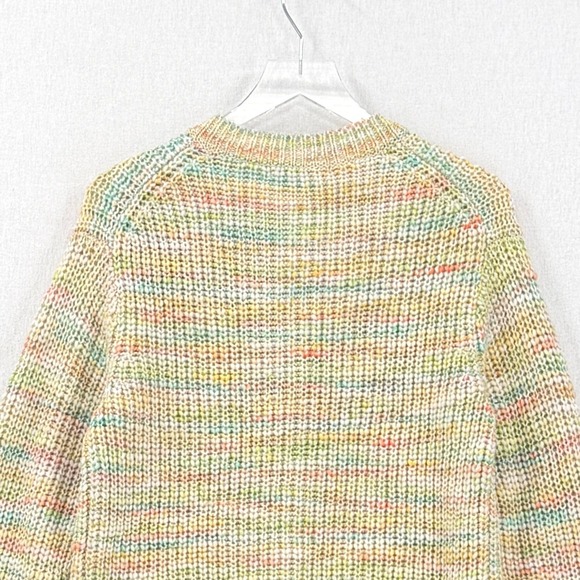 UNIQLO X INES DE LA FRESSANGE Chunky Crewneck Cardigan Sweater S Pastel Rainbow - Picture 8 of 15
